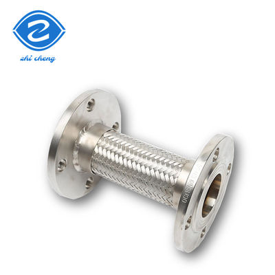 Dn500 Ss304 স্টেইনলেস স্টীল নমনীয় ধাতু পায়ের পাতার মোজাবিশেষ সঙ্গে braided স্টেইনলেস স্টীল flange corrugated steam