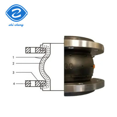 PN6-PN40 Dn200pn16 কার্বন ইস্পাত গ্যালভানাইজড ফ্ল্যাঞ্জ একক গোলক রাবার সম্প্রসারণ জয়েন্ট